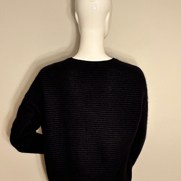 Maje Black Knit Wool Blend Zip Sweat - Picture 5 of 6